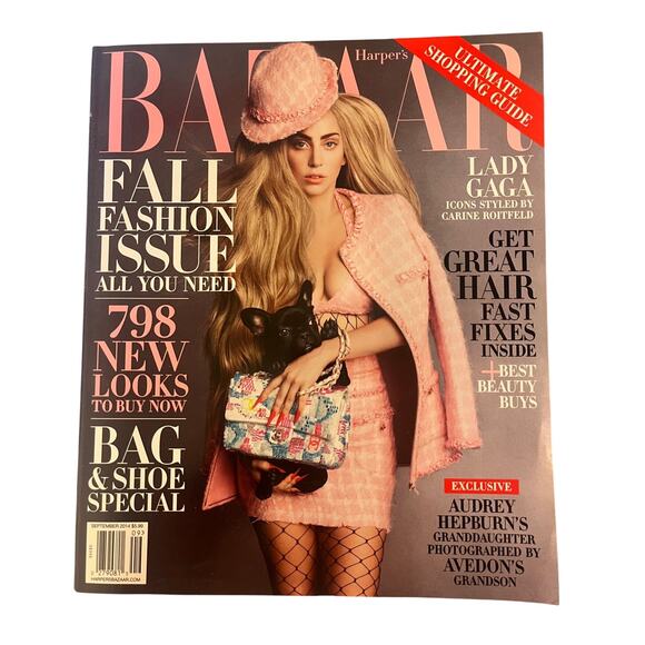 Harper’s BAZAAR Magazine September 2014 Lady Gaga - Picture 1 of 9